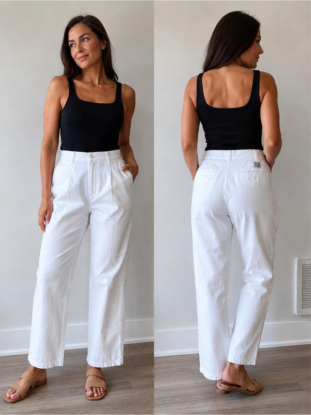 Lauren Ralph Lauren White Shorts with Green Logo Patch